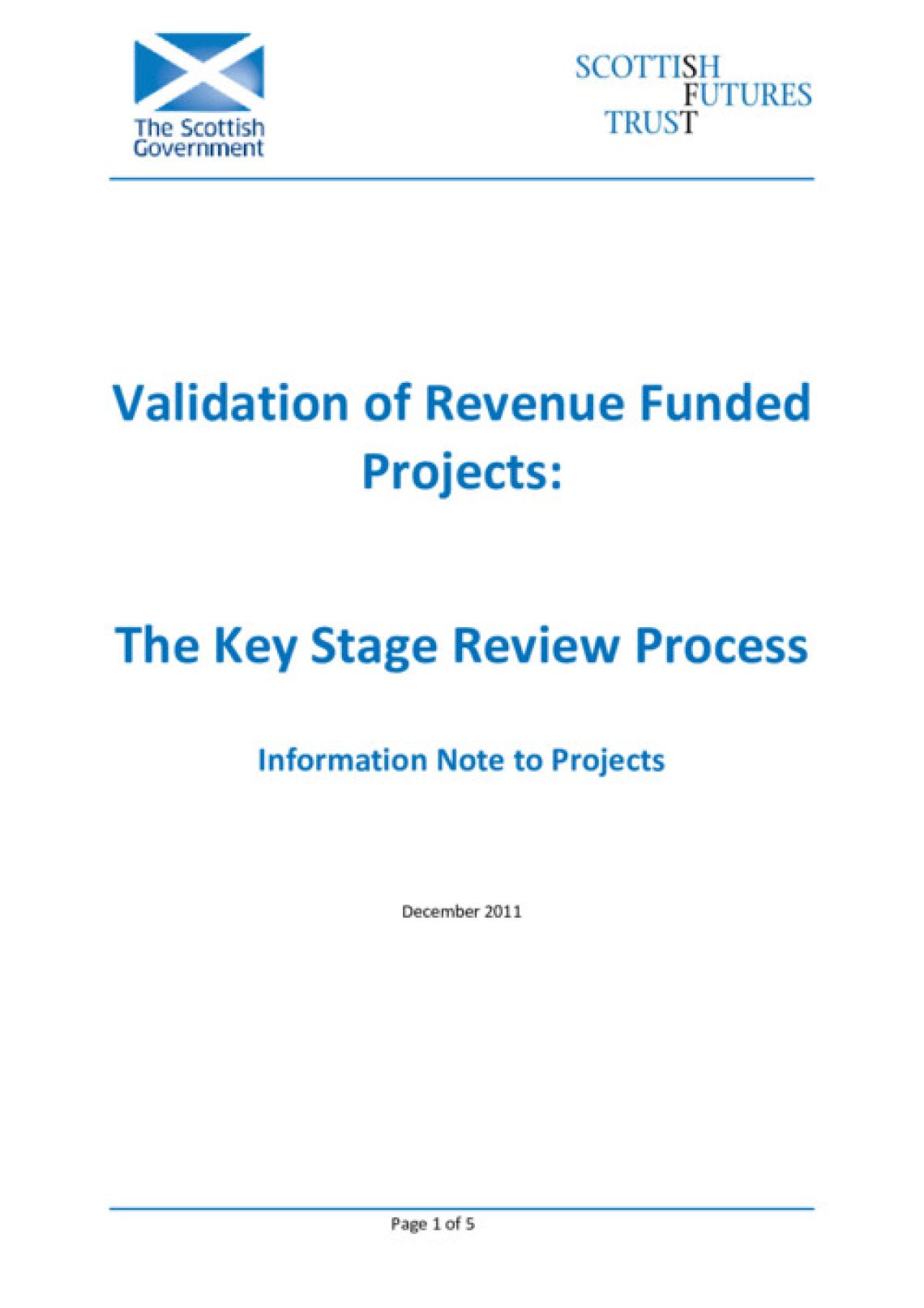 Key Stage Review Process - Information Note cover