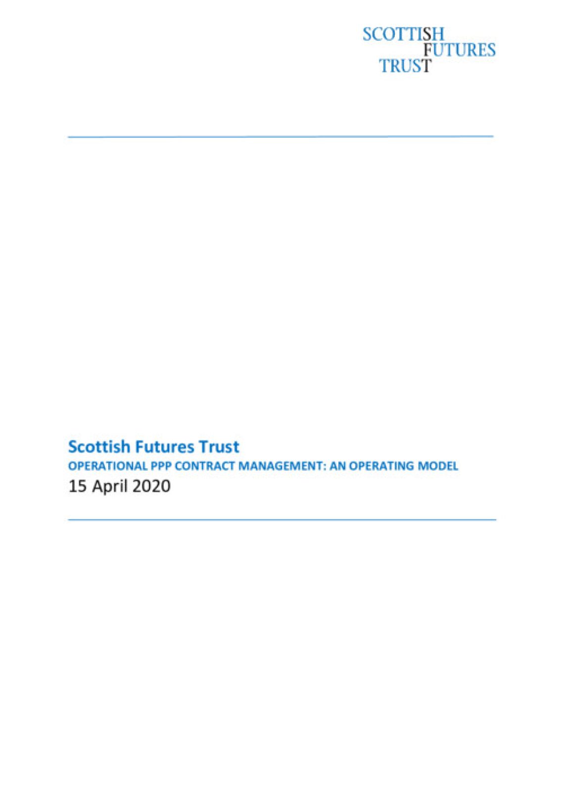 Operational PPP Contract Management: An Operating Model cover