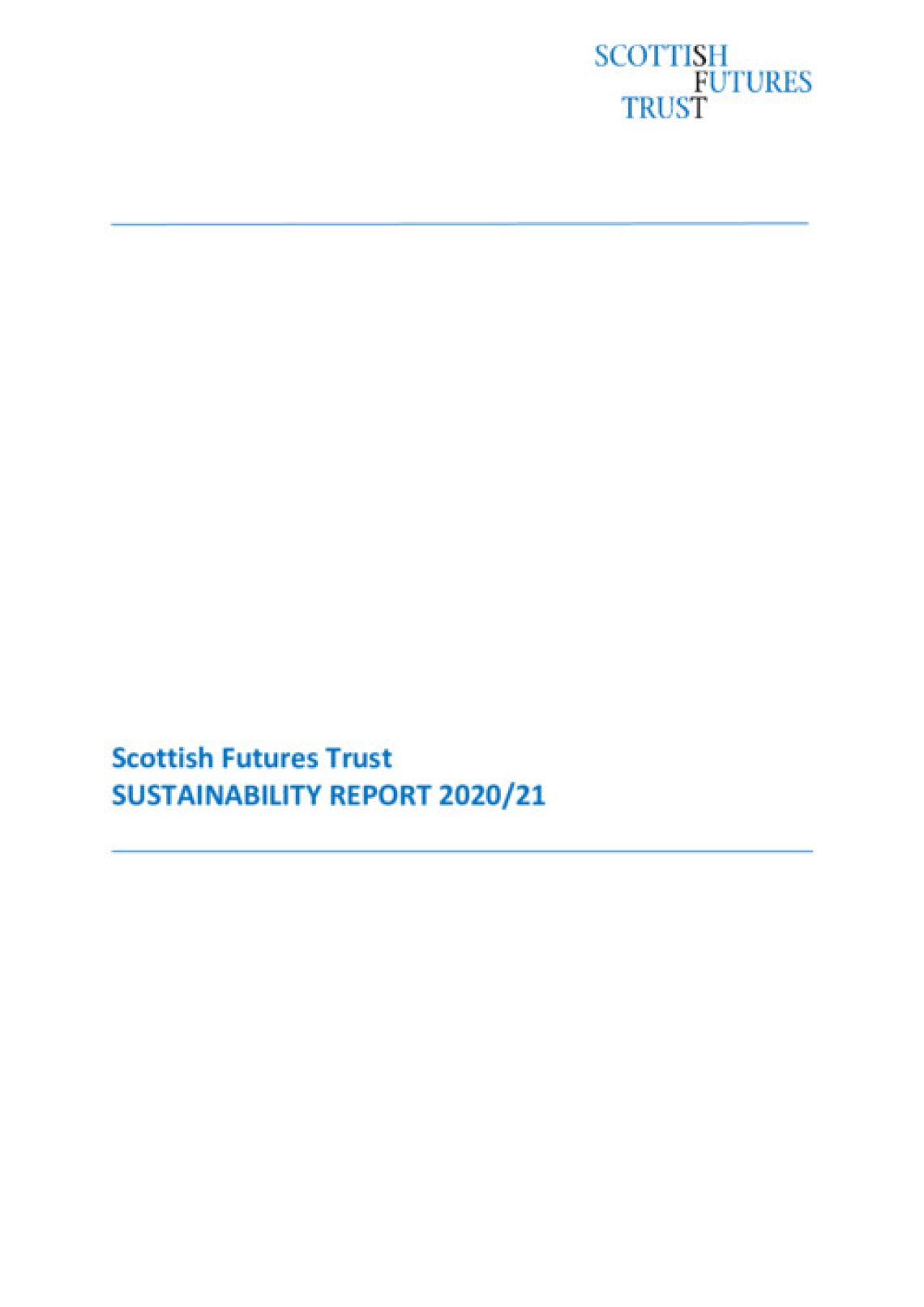 SFT Sustainability Report 2020 - 2021 cover