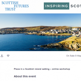 Place in a Scottish island setting – online workshop